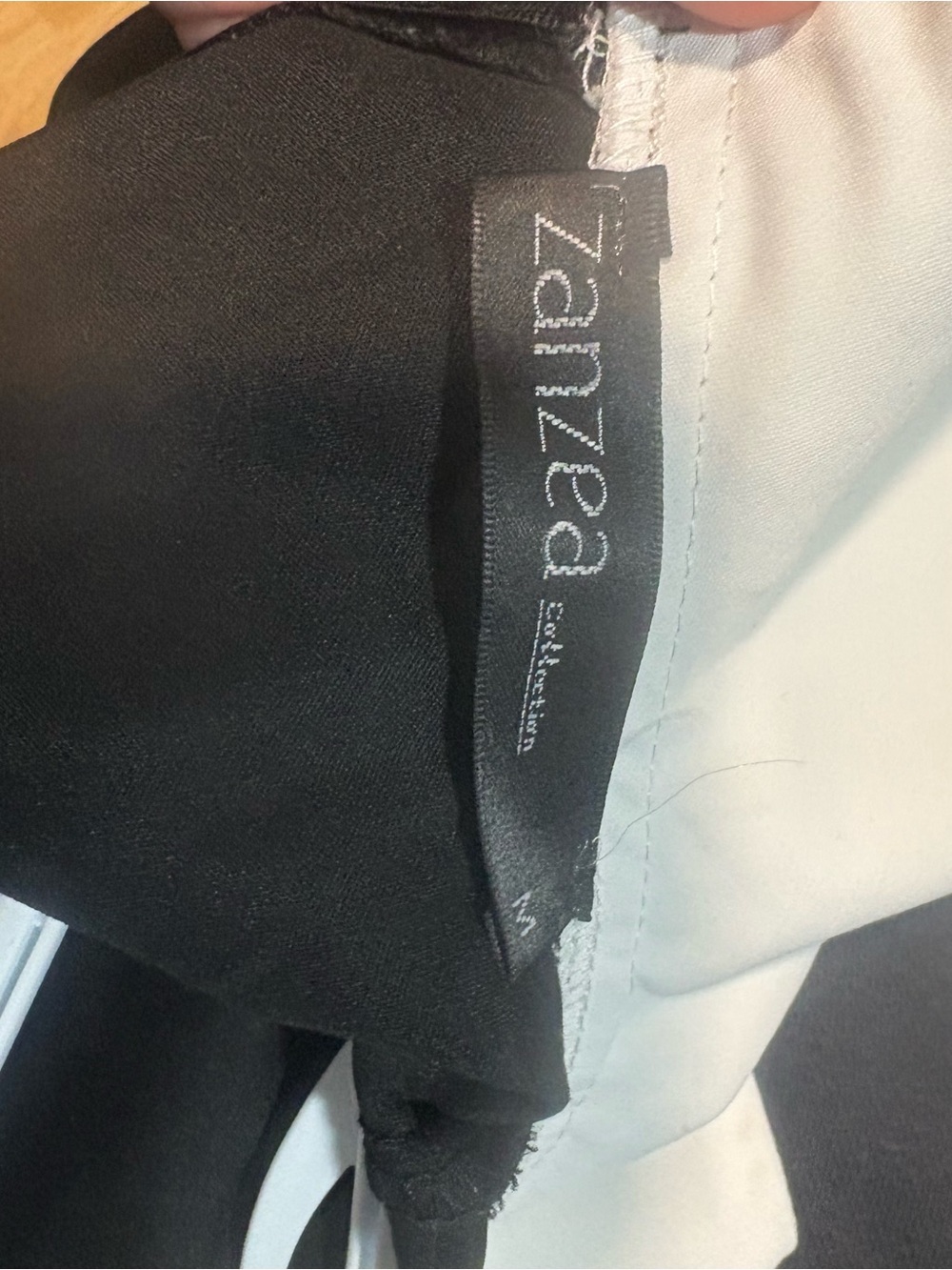 Zanzea Black Dress with White Contrast Collar - Picture 2 of 3